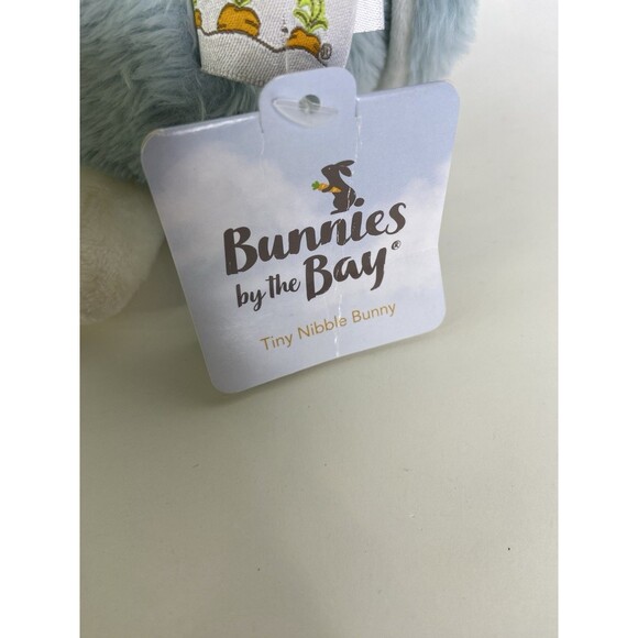 Little Floppy Nibble Bunny - Stormy Blue | Stuffed Bunny Bunnies By The Bay Tiny Nibble Bunny Stormy Blue Plush Stuffed Animal Toy NEW